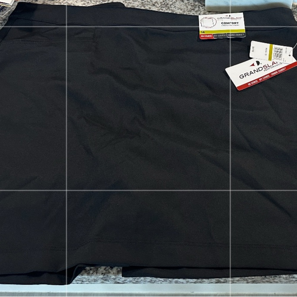Women’s Grand Slam Comfort Waistband Stretch 360 Black Golf Skort
